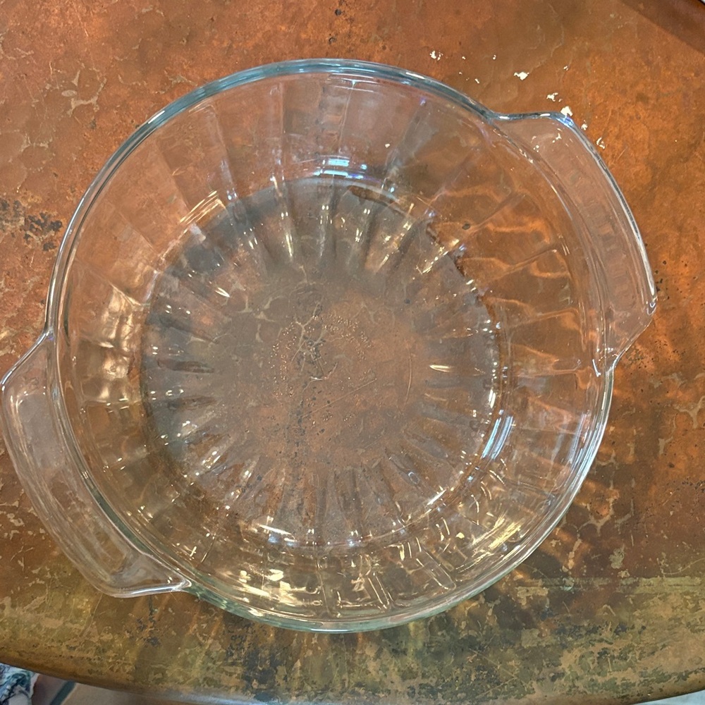 Anchor Hocking Vintage Clear Glass 2 Quart Casserole with Handles